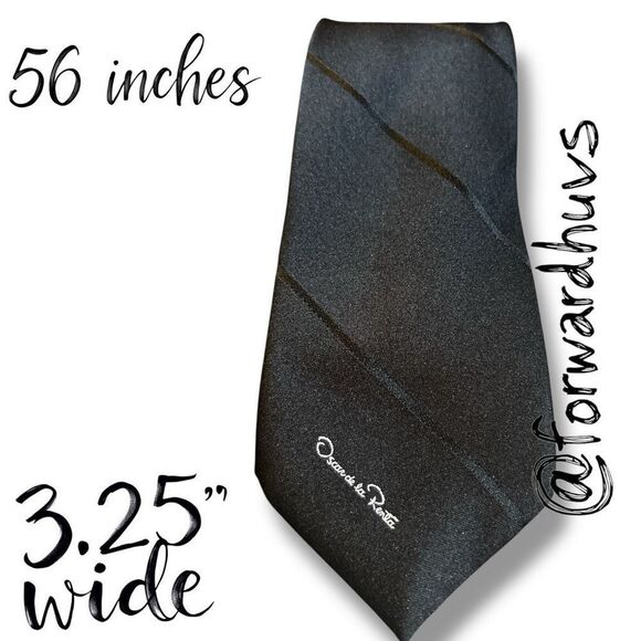 Oscar de la Renta Vintage Black Necktie – Elegant and Timeless - Picture 3 of 9